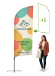 Beachflag Wind Doppelseitig
