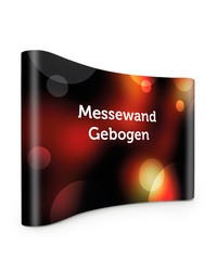 Nachdruck Messewand gebogen